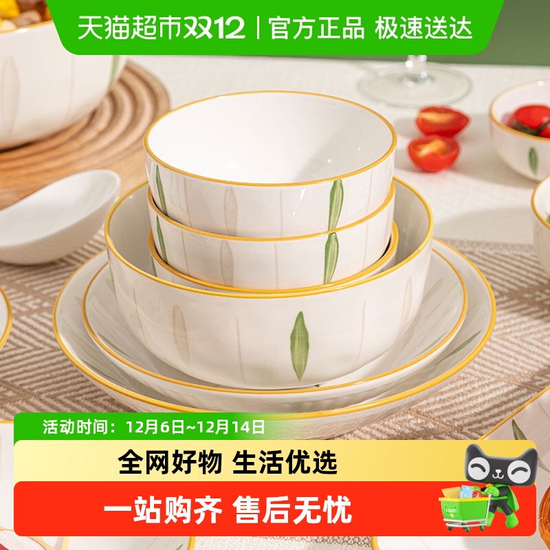 佩尔森新款菜盘汤碗陶瓷盘子