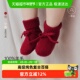 babylove宝宝脚套春秋100%羊毛针织婴儿鞋 套新生儿保暖弹力鞋 袜