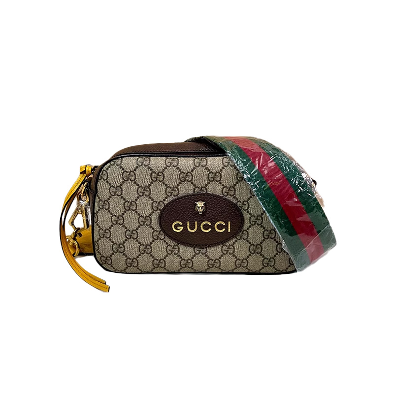 gucci古驰老花虎头相机包中性