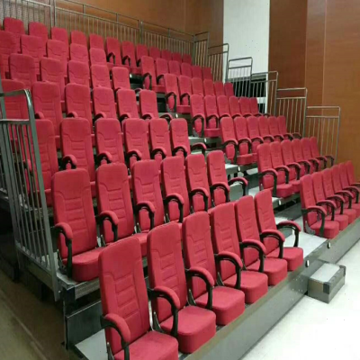 定制体育馆电动伸缩座椅室内外移动折叠活动看台剧院阶梯观众坐席