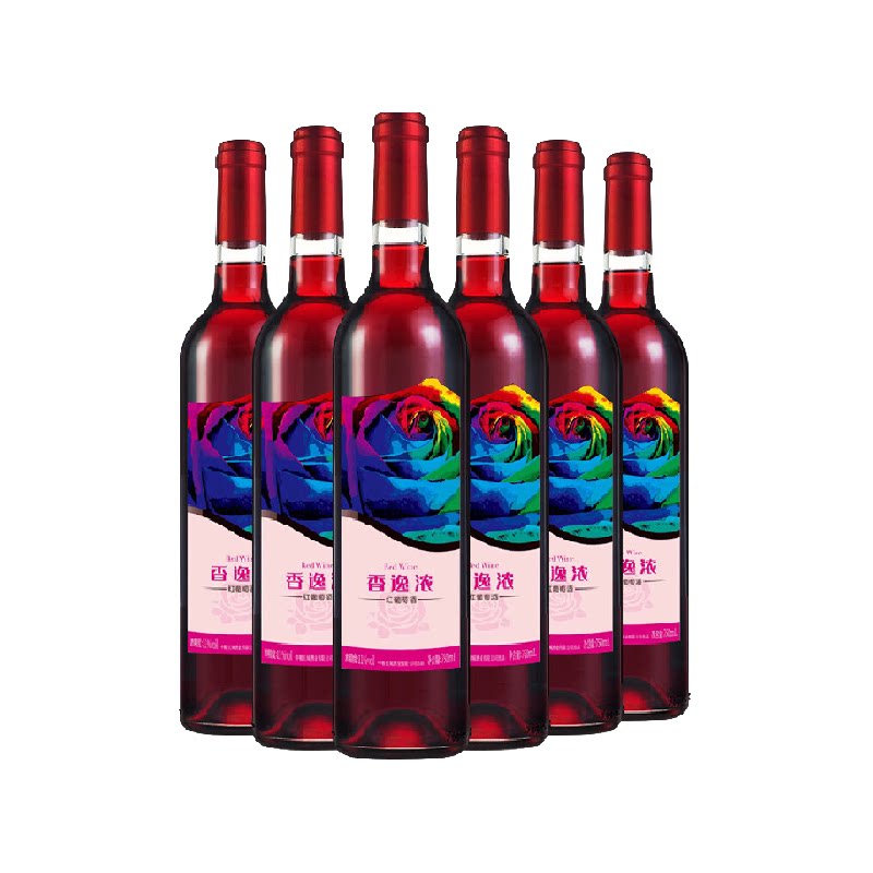 长城香逸浓甜红葡萄酒750ml*6瓶甘甜怡人女性之选传统酿造微醺