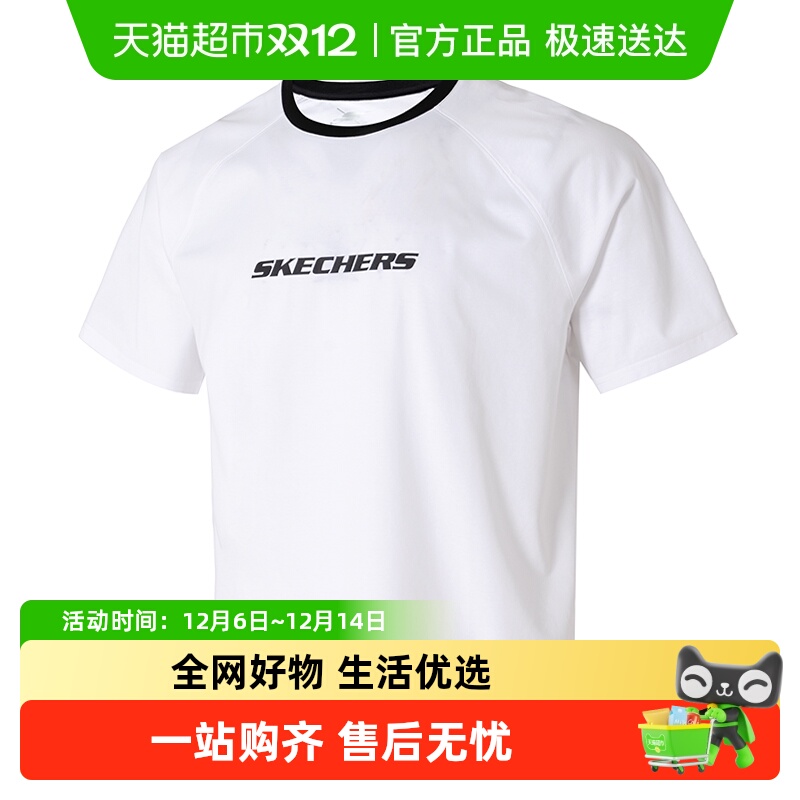 斯凯奇中性针织圆领衫时尚上衣