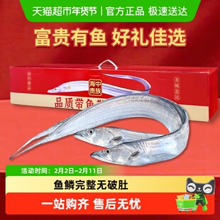 云储生活带鱼特级整条礼盒款新鲜冷冻鲜活东海大钓带鱼海鲜整箱