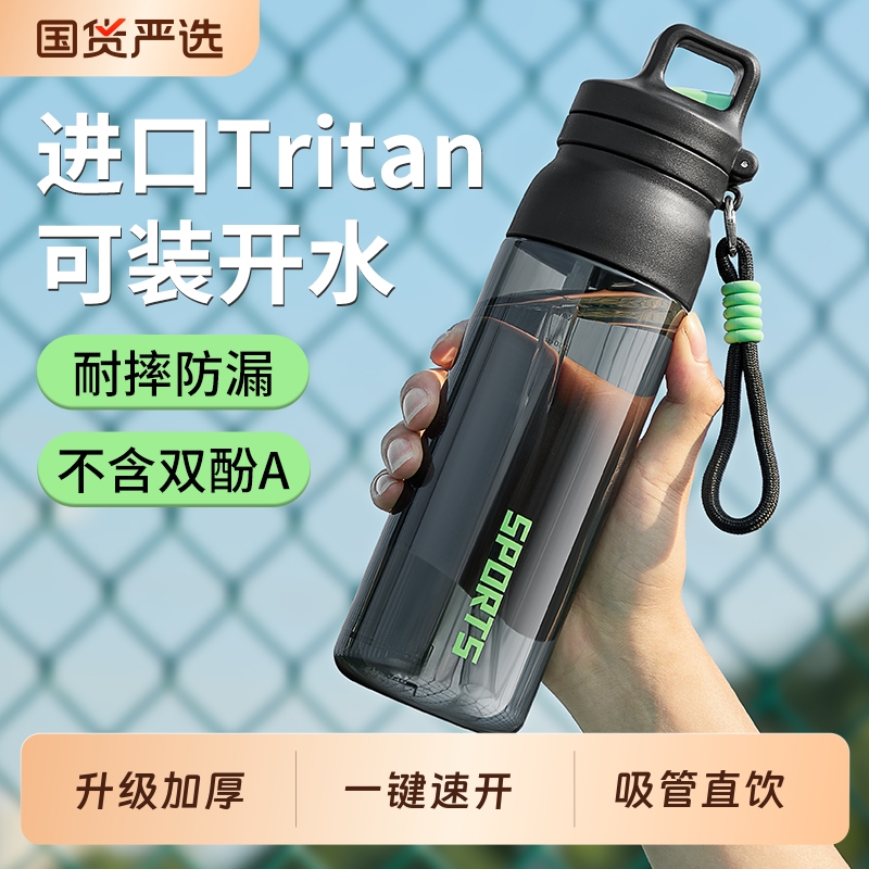 运动水杯男耐高温2025新款女夏日便携学生上学专用大容量水壶杯子