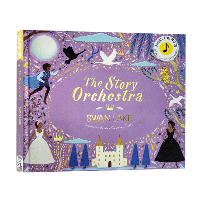 柴可夫斯基天鹅湖音乐故事发音书 英文原版绘本 The Story Orchestra Swan Lake 英文版儿童英语图画书 布封精装收藏版进口书