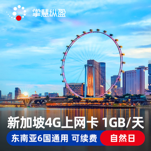 亿点 新加坡电话卡东南亚通用4G上网卡手机sim卡旅游2G无限流量