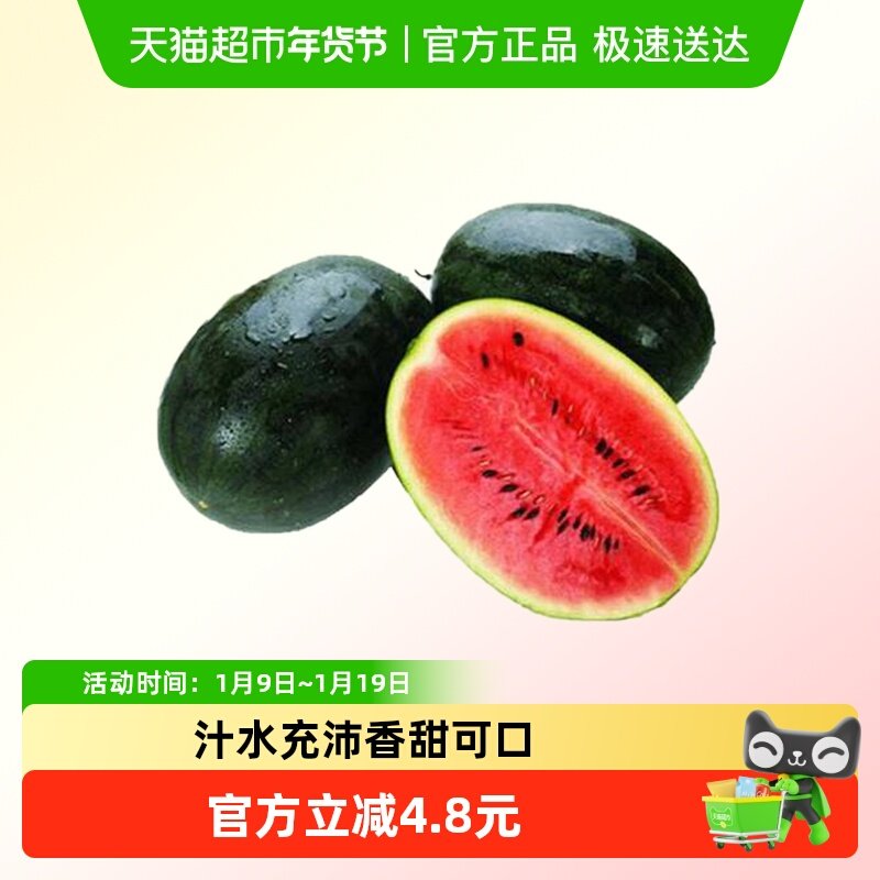 广西黑美人西瓜新鲜水果脆甜新鲜西瓜清甜多汁,水产肉类/新鲜蔬果/熟食,西瓜,淘宝优惠券,粉丝福利购,淘宝优惠卷