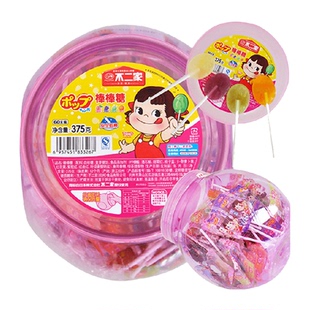 不二家果味棒棒糖375g*1桶水果糖儿童安全纸棒独立包装糖果零食
