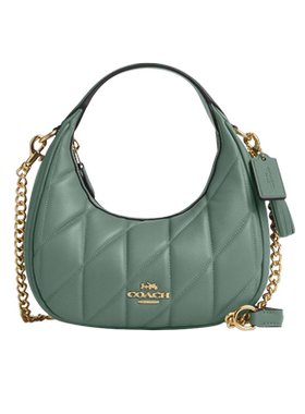 COACH/蔻驰女士半月包Carmen系列单肩斜挎包菱形格手提包单肩包