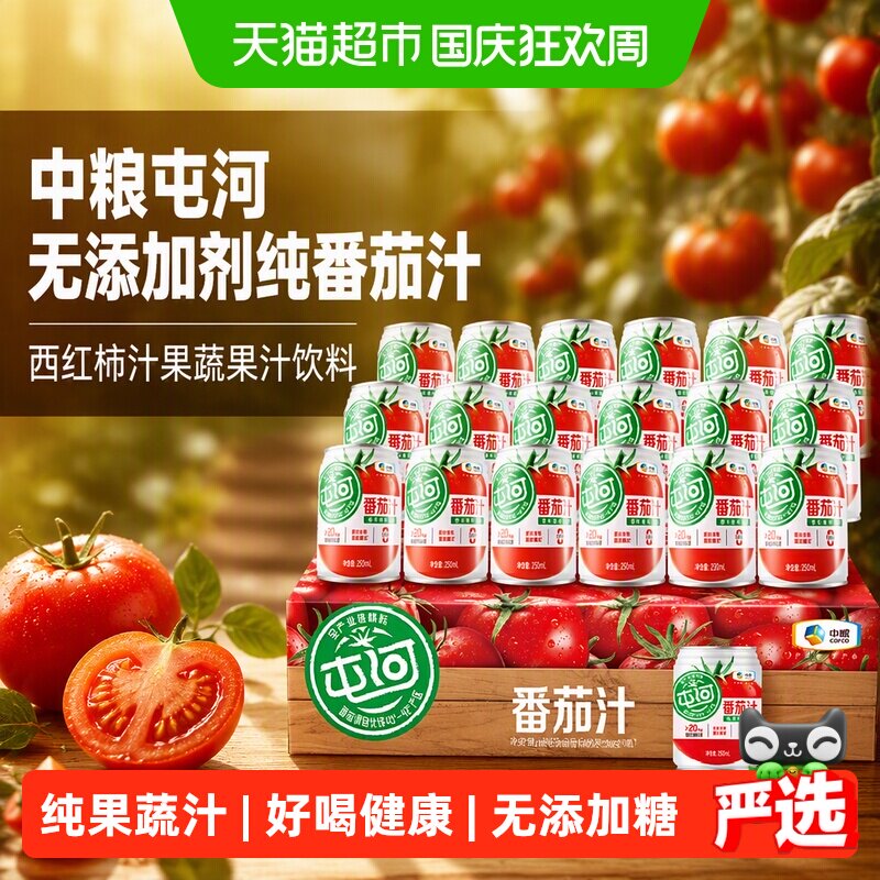 屯河纯番茄汁低能量低脂肪图片