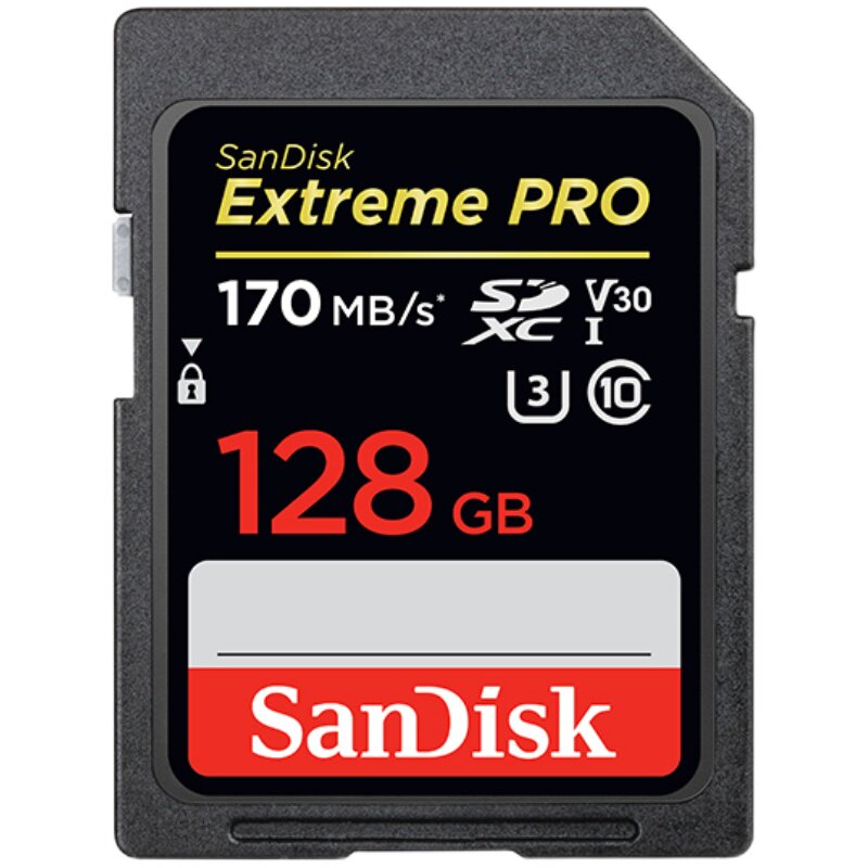 闪迪高速sd卡128g佳能相机内存卡200M/s V30索尼微单反存储卡256g