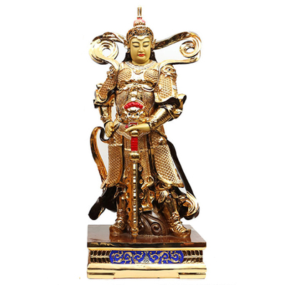 台湾铜鎏金伽蓝护法寺庙韦陀菩萨