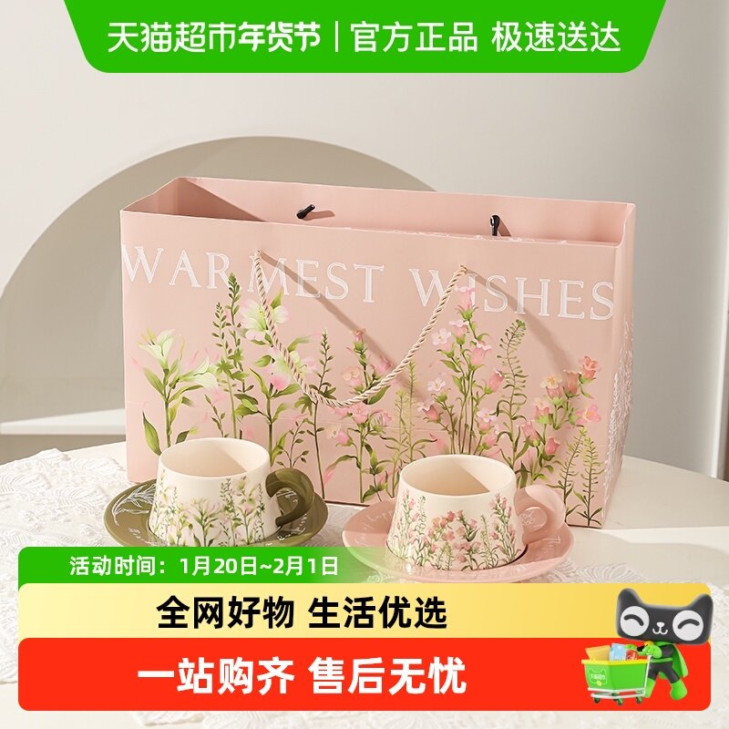 川岛屋咖啡杯情侣对杯子礼盒套装乔迁新婚结婚生日礼物女生伴手礼,餐饮具,咖啡杯,淘宝优惠券,粉丝福利购,淘宝优惠卷