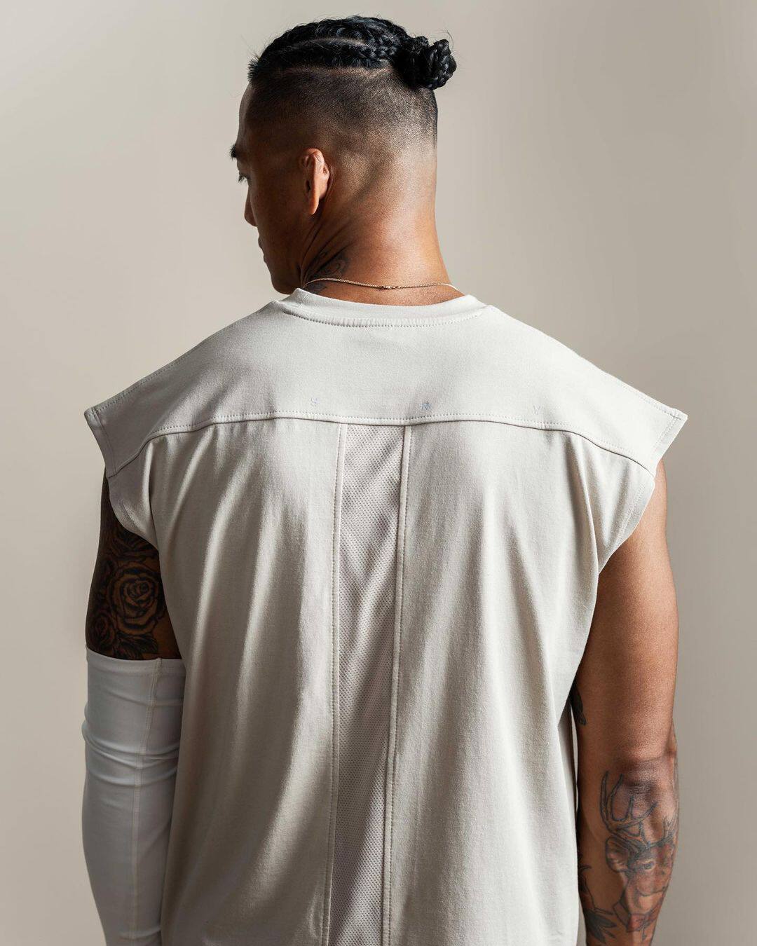 ASRV FITNESS VEST PRINTED ROUND NECK SLEEVELESS T-SHIRT QUICK-DRYING TRAINING SPORTS VEST [GB SIZE]