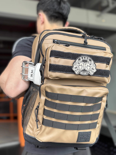 Darcsport健身运动皮革包休闲双肩狼头可盘腰带背包