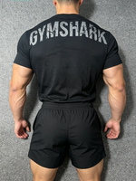 Gymshark all-combed checked fabric shorts, the perfect fitness and sports pants, non-elastic all-cotton sports four-inch pants, European size thumbnail 6
