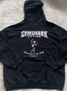 Gymshark阿诺德健身鲨鱼卫衣运动休闲宽松毛圈上衣套头衫欧美码
