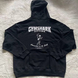 Gymshark阿诺德健身鲨鱼卫衣运动休闲宽松毛圈上衣套头衫欧美码