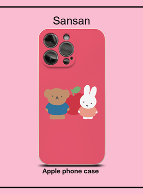 卡通mate50prop30p40p50液态硅胶15proMax苹果14pro13手机壳12套iphone16pro