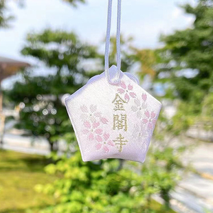 日本金阁寺御守吉祥物锦囊刺绣纪念礼品挂饰书包男女包包上岸挂件
