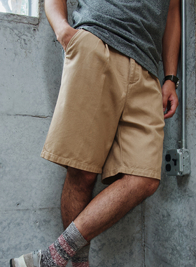 清仓特价维托摩瑞美式复古五分百慕大宽松直筒阔腿休闲百搭短裤