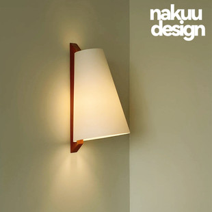 中古设计师白马布艺壁灯客厅卧室床头书房玄关民宿复古侘寂风氛围