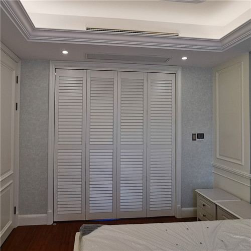 实木烤漆活动百叶折叠门圣德科