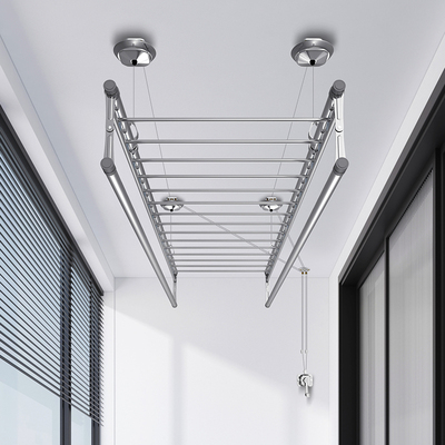 金贵夫人阳台晾衣架升降手摇晾衣杆室内手动杆式家用晒被凉衣架