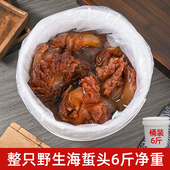 野生海蜇头宁波特产凉拌菜红海蜇 整个海蜇头6斤净重桶装 顺丰 包邮