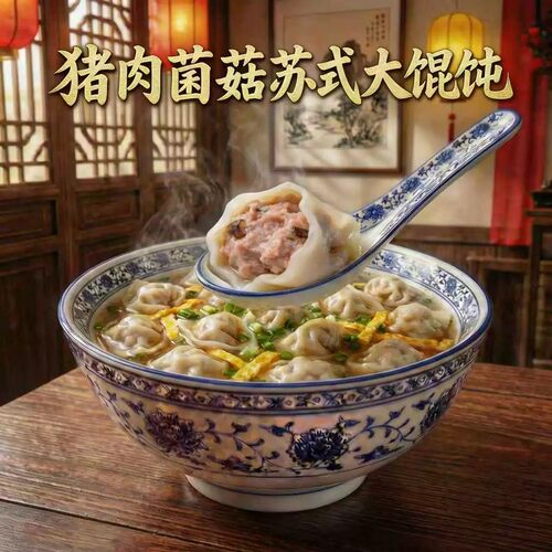江南之味大馅馄饨猪肉荠菜大馅馄饨油渣猪肉馅荠菜云吞速冻半成品