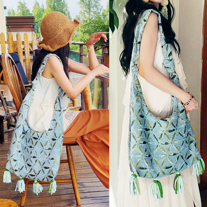 清影`波普先生原创小众汉服文艺帆布流苏hobo国风休闲旅行单肩包,箱包皮具/热销女包/男包,通用款女包,淘宝优惠券,粉丝福利购,淘宝优惠卷