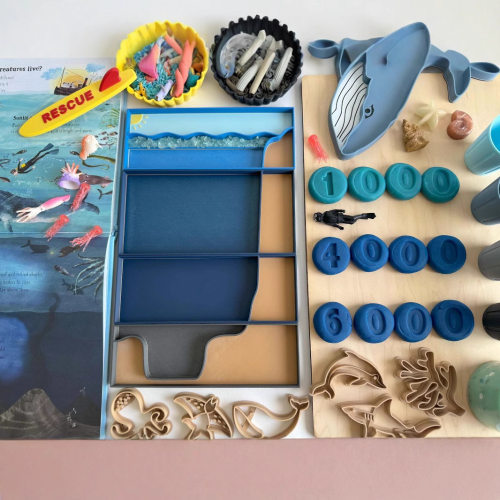 Ocean Zones Bio Sensory Play儿童海洋分层板主题幼儿园益智玩具