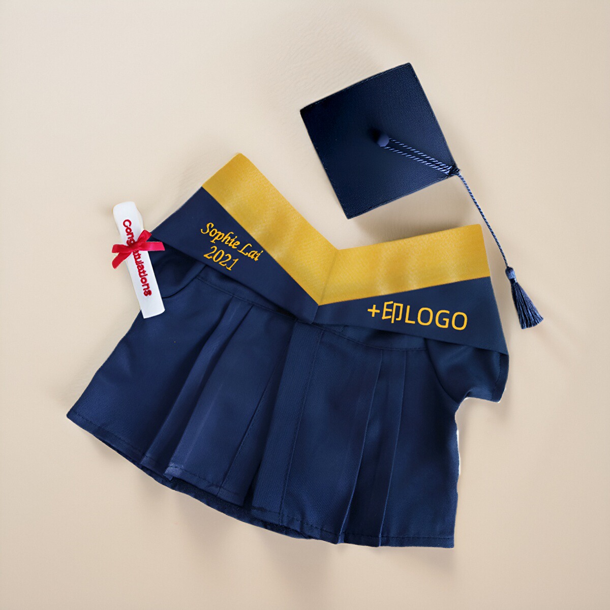 科技大学公仔毕业博士袍