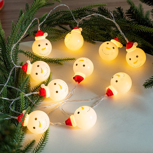 Christmas发光圣诞老人雪人灯串圣诞装饰氛围布置彩灯圣诞树挂饰