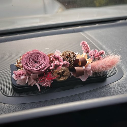 永生花玫瑰临时停车号码牌车摆件
