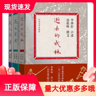 套装3册徐皓峰逝去的武林纪实三部曲逝去的武林+高术莫用+武人琴音“民间武术”三部曲历史武侠武术小说人民文学徐皓峰小说