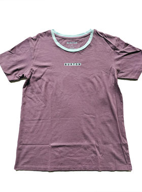 BURTON短袖内搭女款简约印花字母舒适透气纯棉圆领休闲T恤上衣