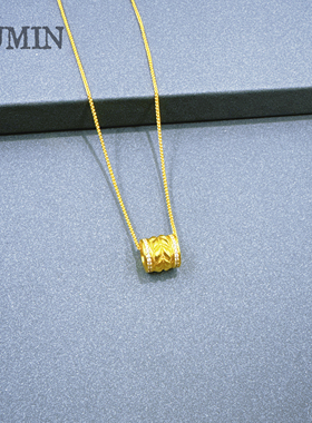 优米茵   轻奢感点钻麦穗滚珠吊坠S027