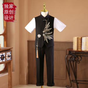 男童新中式礼服走秀朗诵演出服