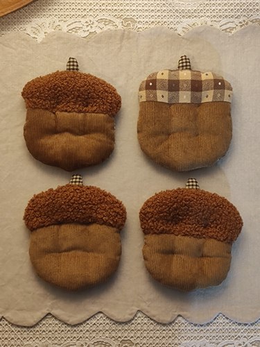 橡果杯垫 窈窕虫手作 沈小丹手工杯垫定制