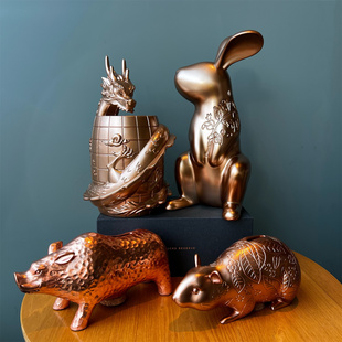 星巴克收藏工坊店独有臻选鼠年猪年兔年龙年金色储钱罐生肖储蓄罐