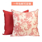 45纯棉田园沙发靠50 全棉60支贡缎 50包靠垫套正方型抱枕套