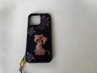 【一夜豹富】三马家 金钱豹 宋锦手机壳定制 苹果12 13 16全系列 国风手机壳