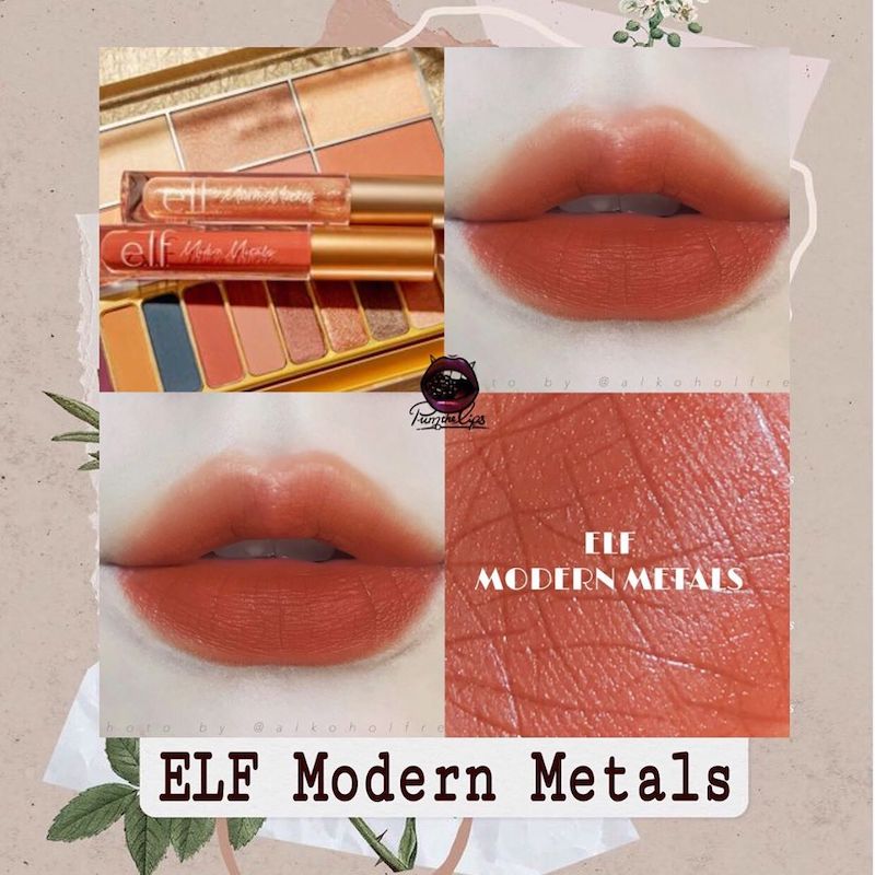 暖烘烘的南瓜土橘 ELF Modern Metals限定哑光唇釉买到就是赚到 彩妆/香水/美妆工具 唇彩/唇蜜/唇釉/唇泥 原图主图