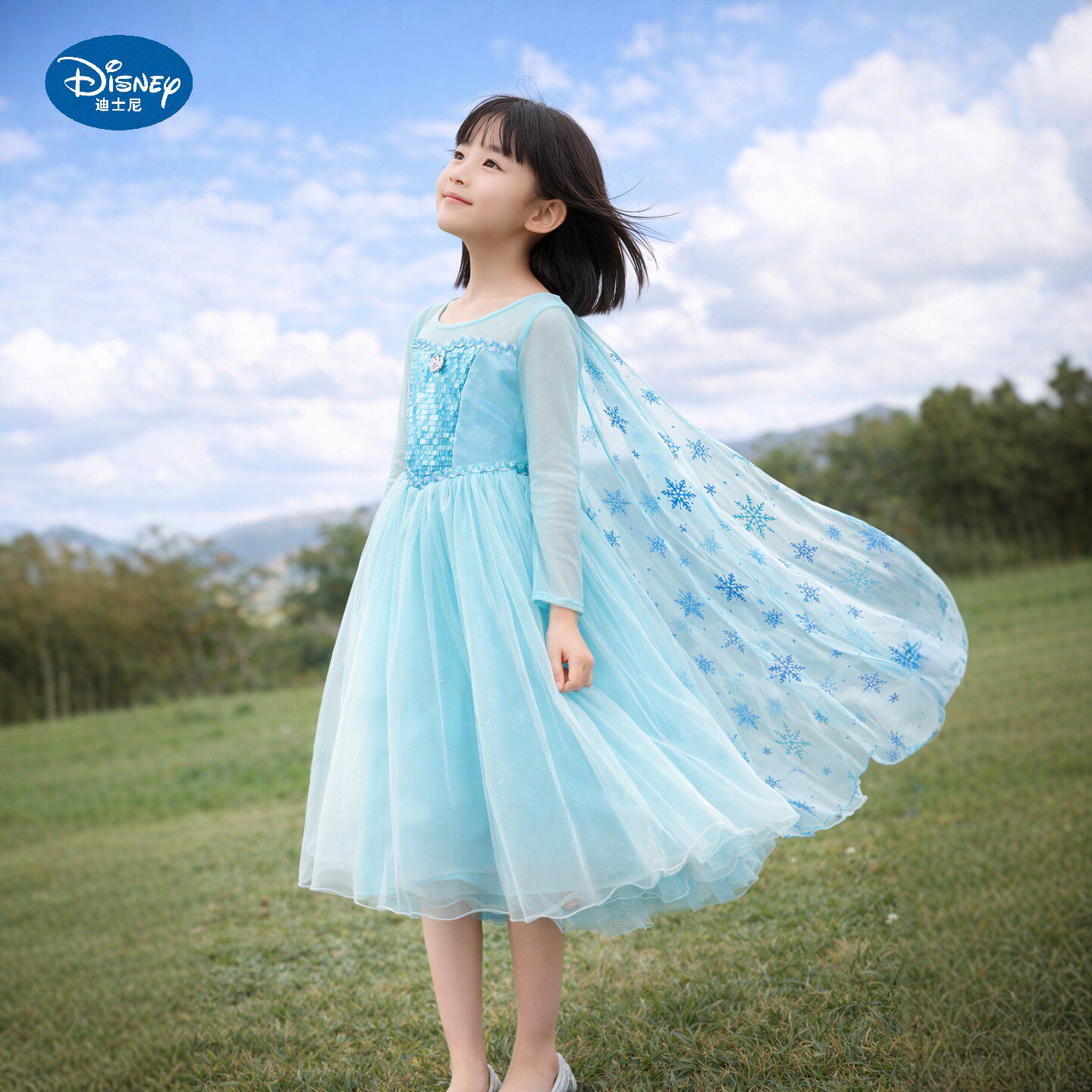 迪士尼Disney儿童冰雪奇缘连衣裙
