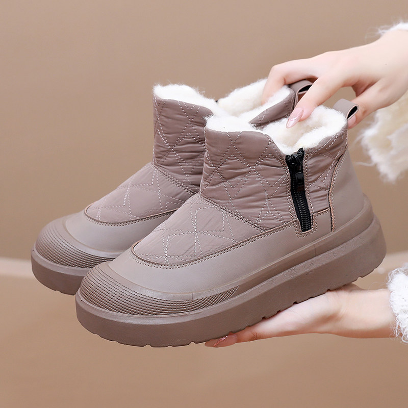 冬季新款棉鞋绵羊毛加绒加厚防滑厚底雪地靴老北京棉靴保暖妈妈鞋,女鞋,时尚雪地靴,淘宝优惠券,粉丝福利购,淘宝优惠卷