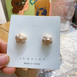 手工趣味可爱大蒜头耳钉925银手工小众小蒜头鸟蚊香耳夹ins搞怪