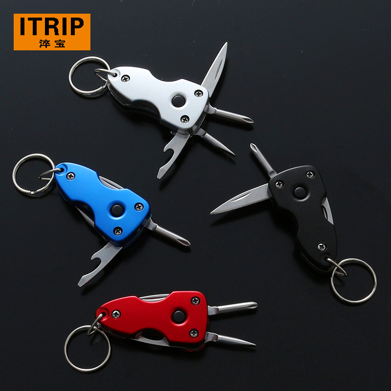 ITRIP多功能組合工具隨身小刀EDC工具鑰匙扣戶外開瓶器迷妳折疊刀在類目 戶外/登山/野營/旅行用品, 刀具/多用工具, 多功能組合工具中 - 來自Buy2taobao.com提供專業的淘寶代購服務