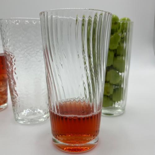 ROUPA罗派外纹透明玻璃水杯高款大容量多功能杯果汁饮料奶茶咖啡