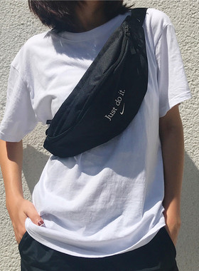 Nike Heritage Just Do It男女刺绣花腰包胸包斜挎包BA5781-010